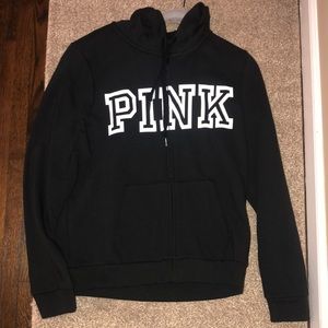 🖤🖤 VS PINK ZIP UP HOODIE IN BLACK NWT